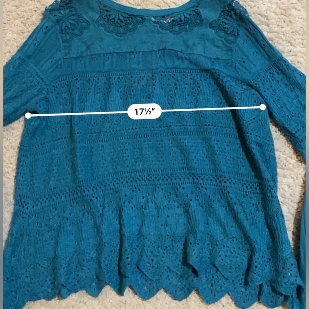 Free People Once Upon a Time turquoise top size s - Picture 9 of 10